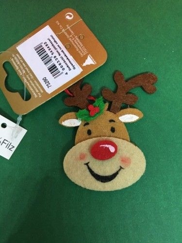 Akasztható dísz szarvas filc színes 7cm