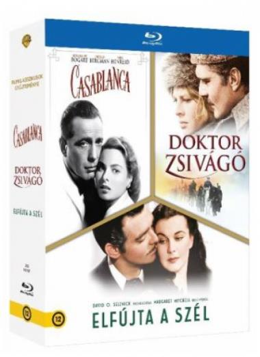 Filmklasszikusok gyűjteménye (Doktor Zsivágó, Casablanca, Elfújta a szél) - Blu-ray
