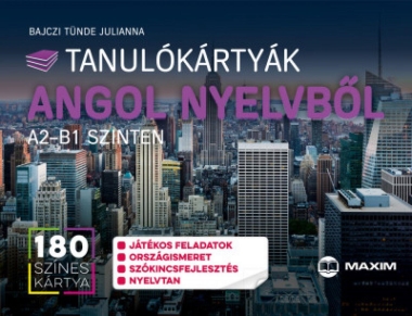 Tanulókártyák angol nyelvből A2-B1 szinten haladóknak - 180 db színes kártya + megoldófüzet és játéktábla