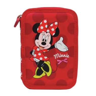 Tolltartó, töltetlen, 2 cipzáras, Disney Minnie Mouse