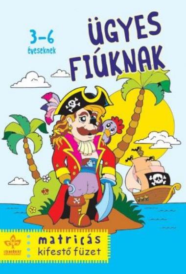 Matricás kifestő füzet ügyes fiúknak-Matricás kifestő füzet