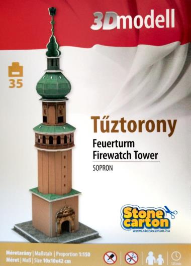 Tűztorony 3D modell SOPRON