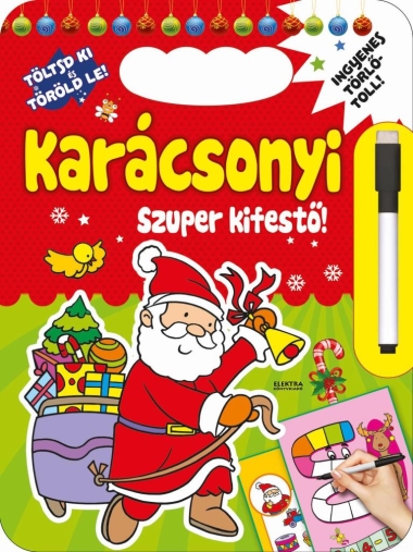 Karácsonyi szuper kifestő - piros