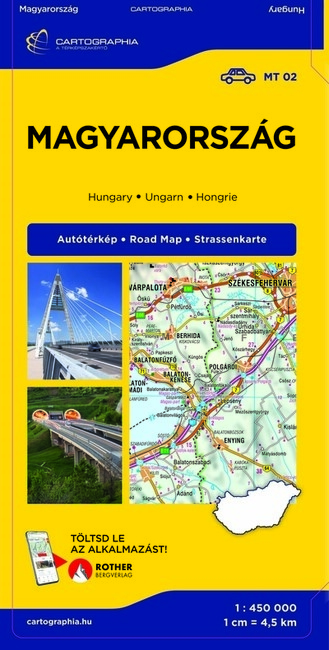Magyarország (keményborítós) autótérkép 1:450 000