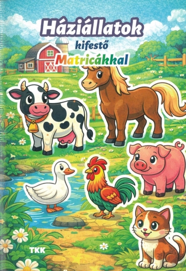 Háziállatok kifestő - Matricákkal
